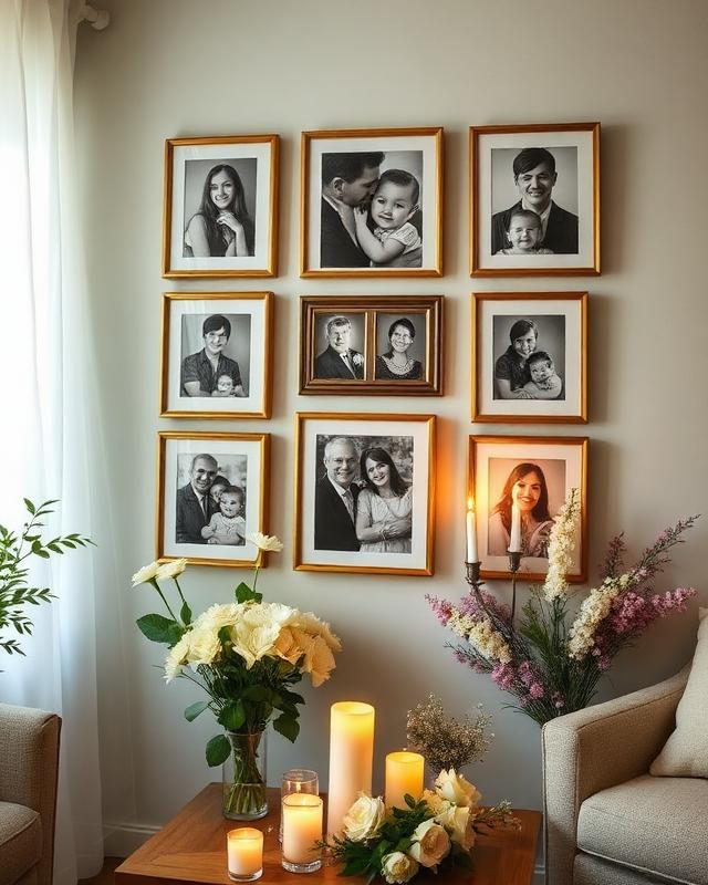 Artistic incorporation of a lost loved one into a family photo