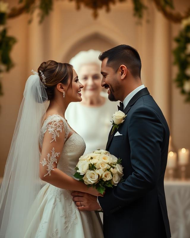 Professional service to merge photos of loved ones into a single family portrait